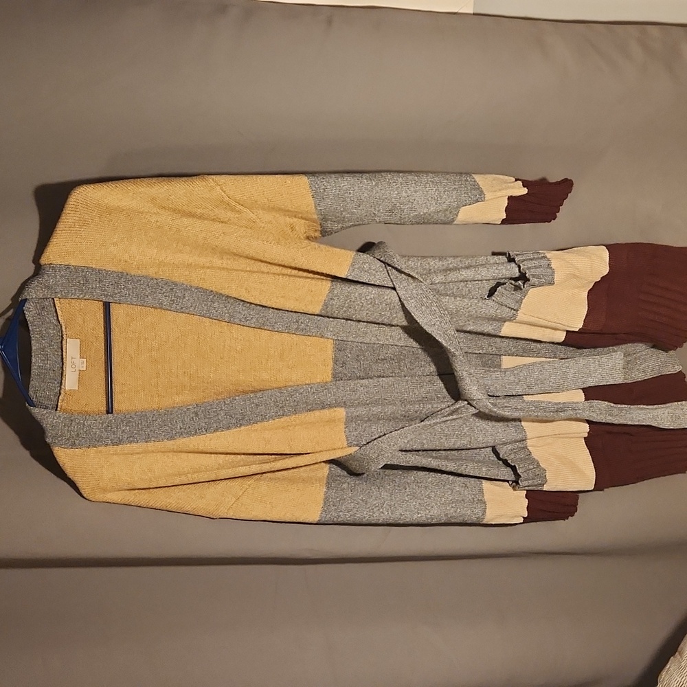 Loft XL belted cardigan sweater